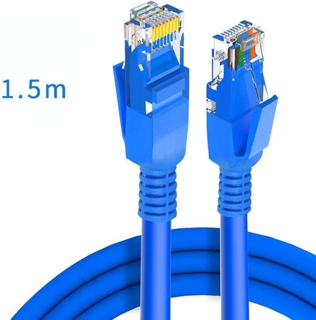 Sirius RJ45 Cat5e Ethernet LAN Netzwerkkabel, Blau, Länge: 1,5 m - Bild 1