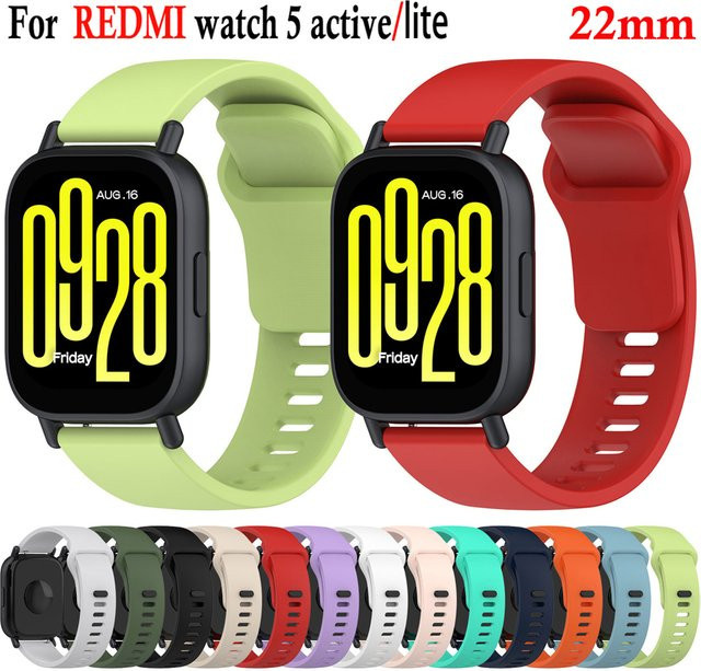 ATOPKEY Uhrenarmband Silikon, 22 mm, Green, Xiaomi Redmi Uhr 5 Aktive, Redmi Uhr 5 Lite - Bild 1