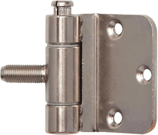 SFS Stahlzargenband 3-teiliges Einbohrband aus Stahl, vernickelt, Silber, Maße: 18 x 62 mm - Bild 1
