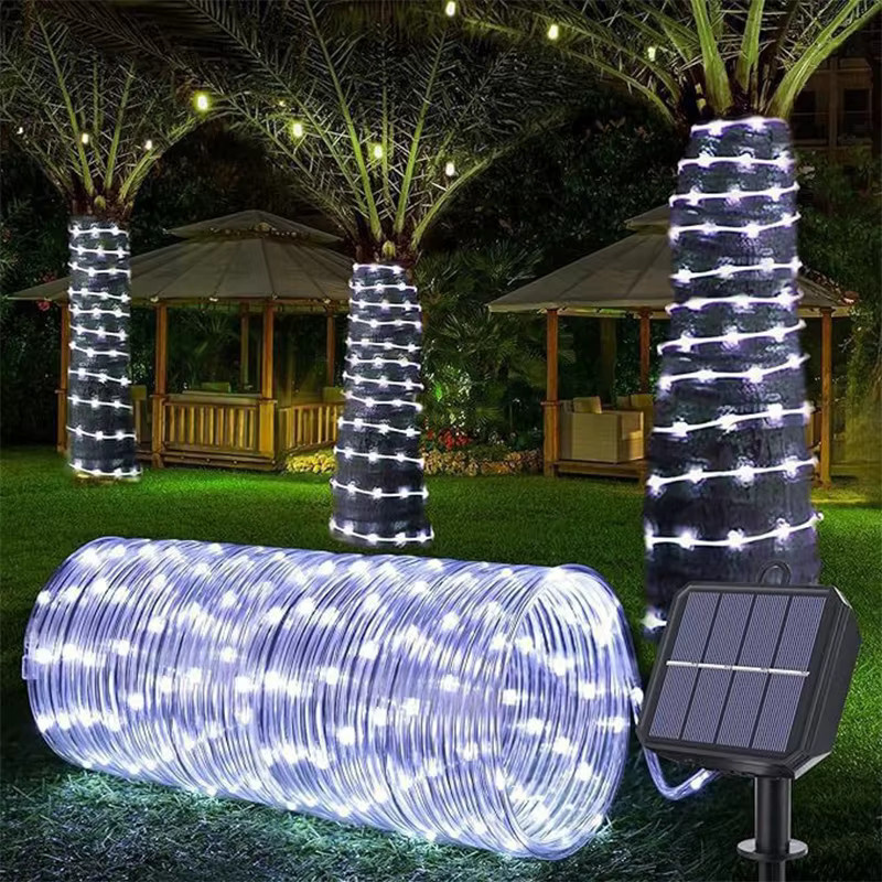 Feimefeiyou Solar LED Lichterkette RGB Mehrfarbig Wasserdicht für Garten und Außenbereich - Bild 4