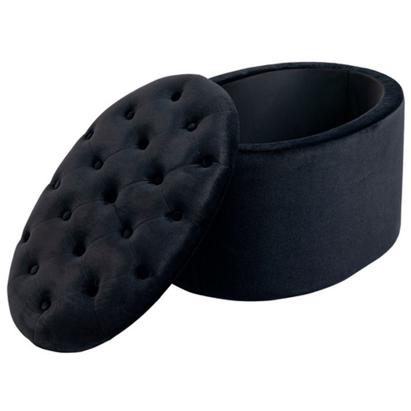 HOMCOM Sitzbank mit Stauraum aus Polyester in Schwarz, B/T/H: 71 x 52 x 42 cm - Bild 4