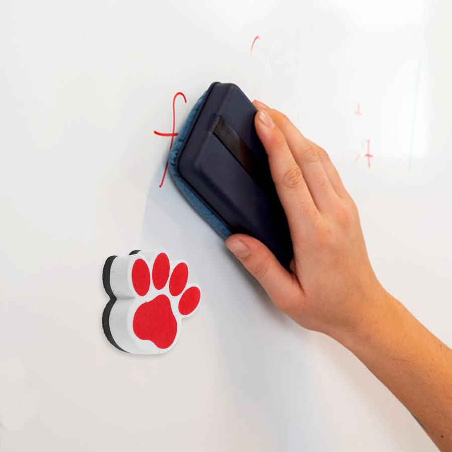 Yiran Furniture 10er Set Cartoon Hund Fußabdrücke Magnete aus EVA in Gelb für Whiteboards und Trockenwischtafeln - Bild 1