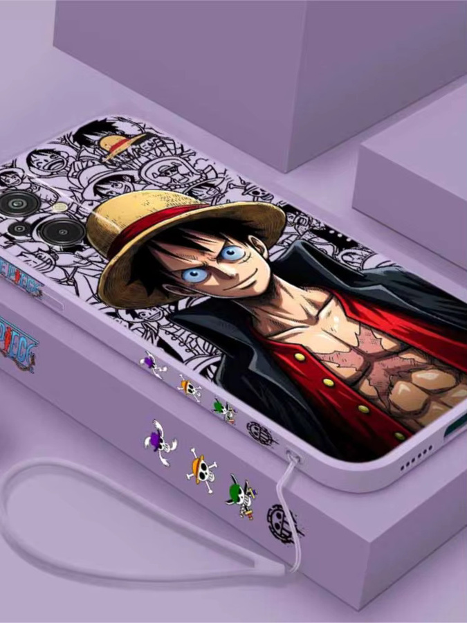 One Piece Strohhut Luffy Handyhülle aus Silikon für Xiaomi Mi 15 15T 14 14T 13 12 11 und POCO X7 M7 F7 F8 in Multicolour mit Liquid Rope Design - Bild 3
