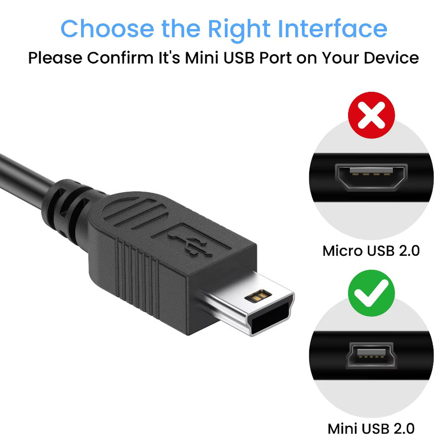 Mini USB zu USB A Adapter für schnelles Laden und Datenübertragung in Schwarz - Bild 4