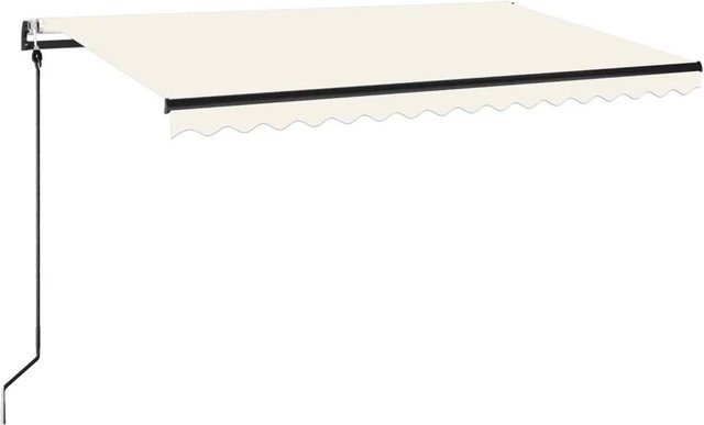 vidaXL Automatische Markise mit LED und Windsensor in Creme, B: 400 cm, T: 350 cm - Bild 1