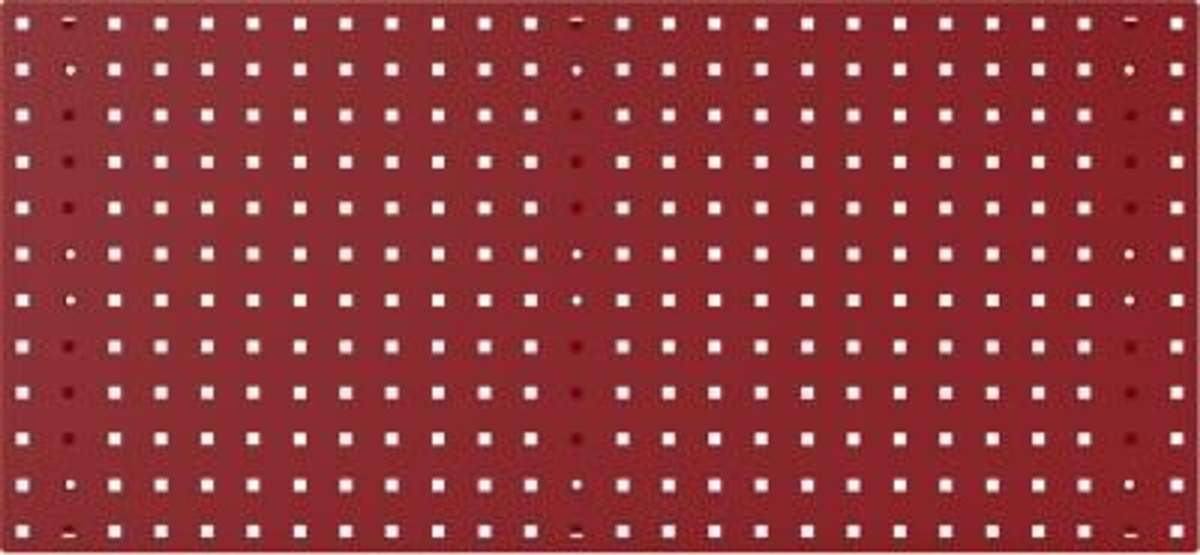 Bott Lochplatte Perfo M aus Stahlblech, Lochgröße 9,2 x 9,2 mm, Farbe Purpurrot RAL 3004, B/T/H: 99,0 x 1,3 x 45,7 cm - Bild 2