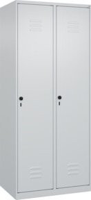C+P Spind Classic PLUS Garderobenschrank mit 2 Abteilen, Grau, H x B x T: 185 x 80 x 50 cm - Bild 1