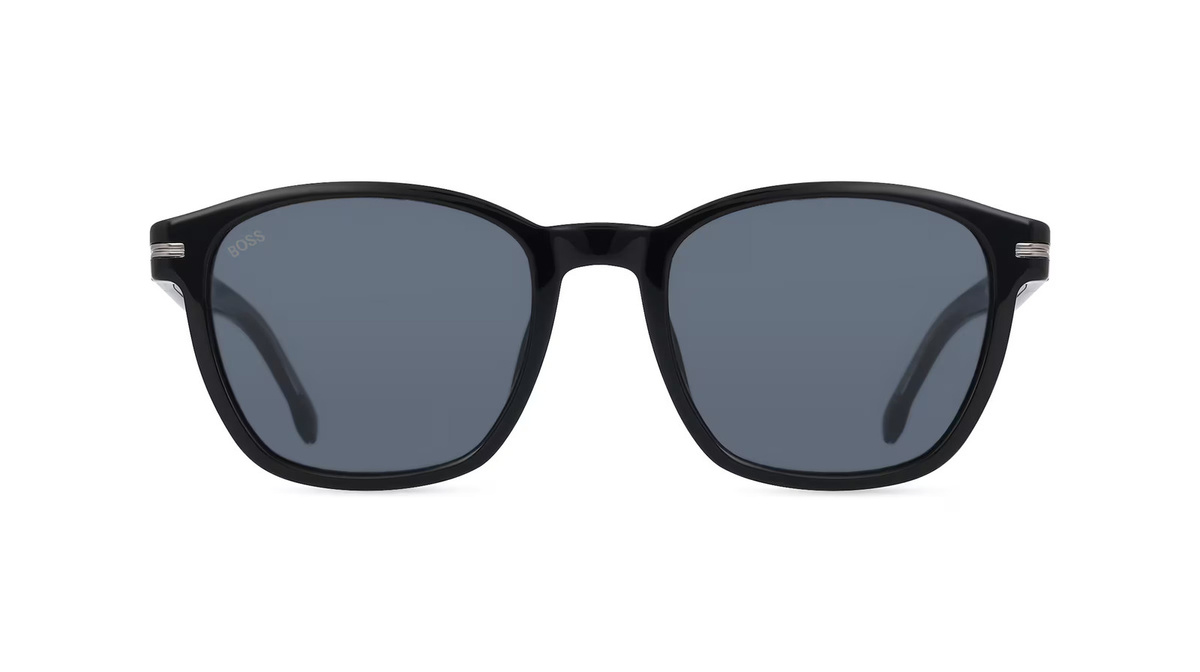 Hugo Boss 1505/S Sonnenbrille, Vollrand, Quadratisch, Acetat, Herren, schwarz, grau - Bild 1