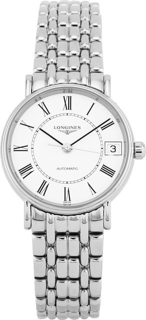 Longines Armbanduhr Automatik, Edelstahl, weißes Zifferblatt, Herren - Bild 1
