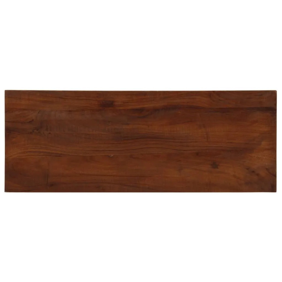vidaXL Tischplatte aus Massivholz in Braun, rechteckig und rustikal, B/T/H: 70 x 20 x 3,8 cm - Bild 2