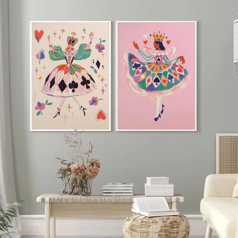 Potdemiel Kunstposter Pik-Ass Spielkarten Design in Mehrfarbig, Minimalistisches Abstraktes Wandbild im Hochformat für deine Wohnungsdekoration - Bild 2