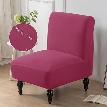 WANERQU Stretch-Stuhlbezug aus Spandex für armlose Esszimmerstühle, einfarbig