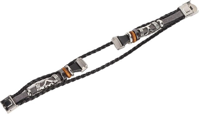 Igeteck Uhrenarmband Leder, Schwarz, Vintage-Stil, Unisex - Bild 1