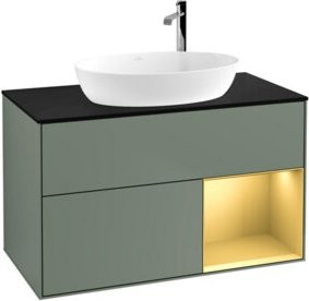 V&B Waschtischunterschrank Finion 100 in Blau lackiert, B/T/H: 100 x 50,1 x 50,1 cm - Bild 1
