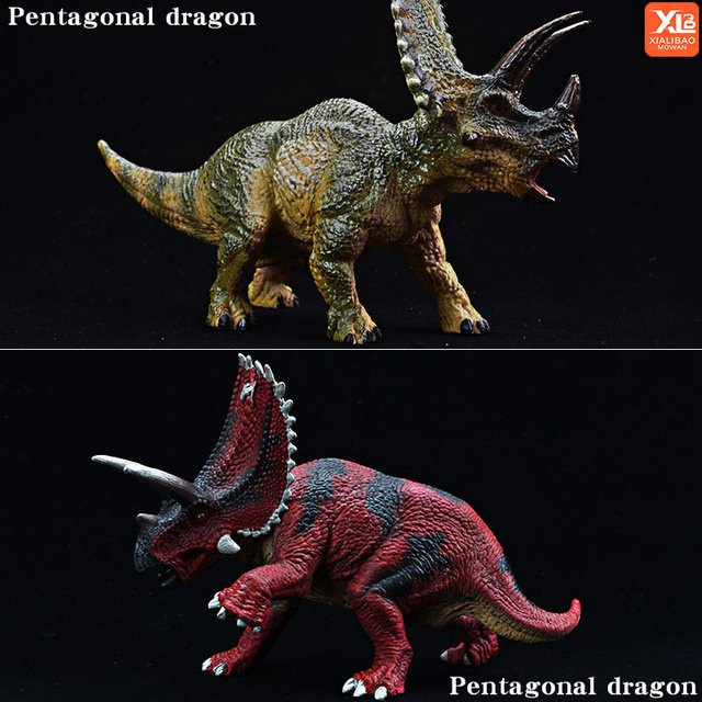 XIALIBAOMOWAN Prähistorische Jurassic Pentaceratops Dinosaurier-Modell-Actionfigur, Kunststoff - Bild 1