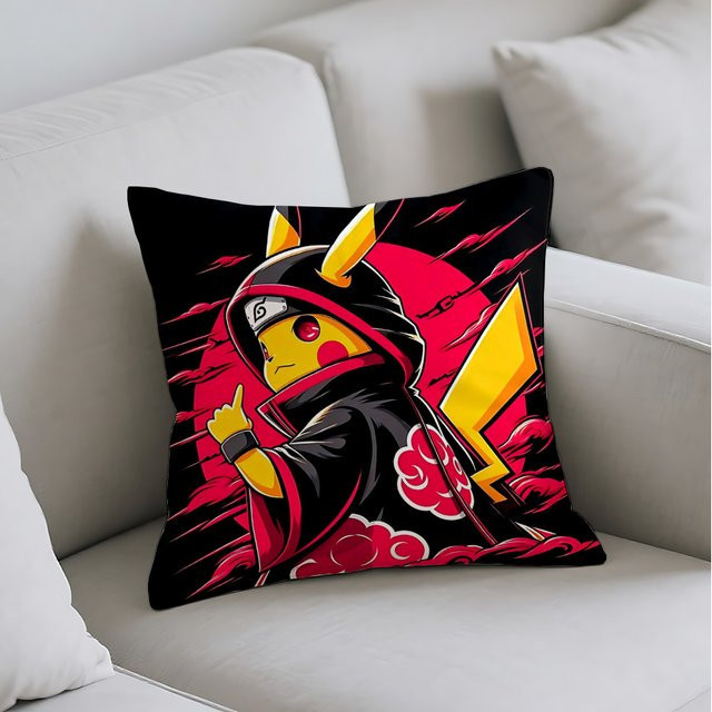 Potdemiel Kawaii Pokepokes Kissenbezug mit Grafikdesign, quadratisch, Mehrfarbig, B/T/H: 30 x 30 x 30 cm - Bild 1