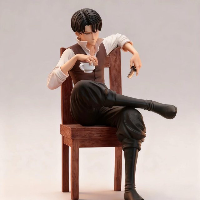 Yiran toy 1 Attack on Titan Levi Ackerman Figur, 19cm, ab 14 Jahren - Bild 1