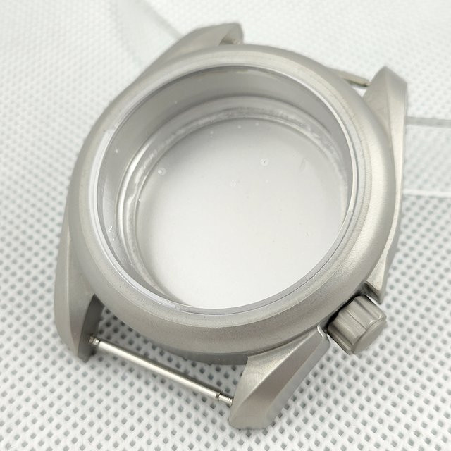 OUMASHI Uhrengehäuse Titan, Sandstrahl Field, Silber - Bild 1