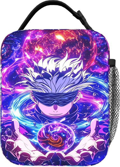 Bandai Jujutsu Kaisen Lunchtasche für Kinder, isolierte Kühlertasche aus Oxford-Stoff, Mehrfarbig - Bild 1