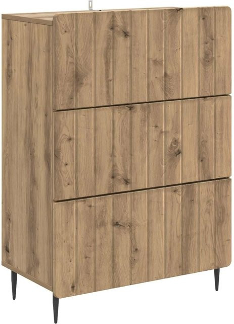 vidaXL Schubladenschrank Artisan-Eiche in Braun mit Streifenmuster, B/T/H: 66 x 34,5 x 92 cm - Bild 1