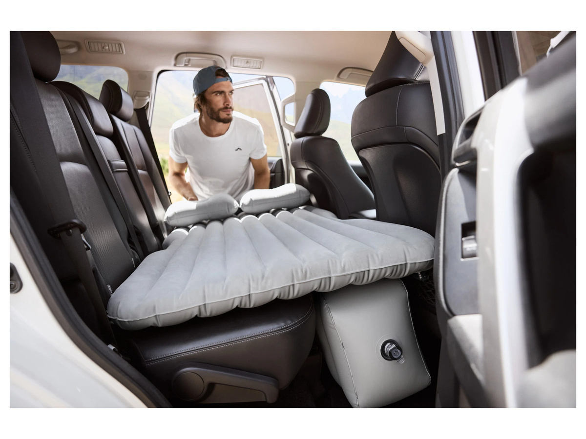 CRIVIT Auto-Luftmatratze in Grau mit Samtoberfläche, B/T: 190 x 80 cm - Bild 2