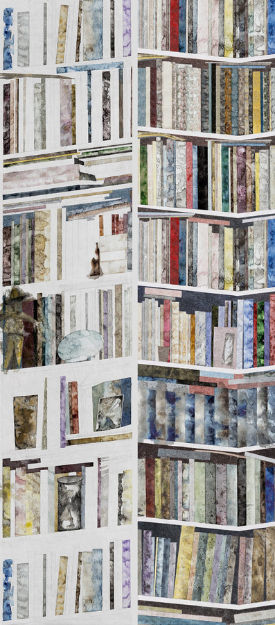 Isidore Leroy Fototapete Mural Bibliothèques Matinal Panel A Mehrfarbig - Bild 1