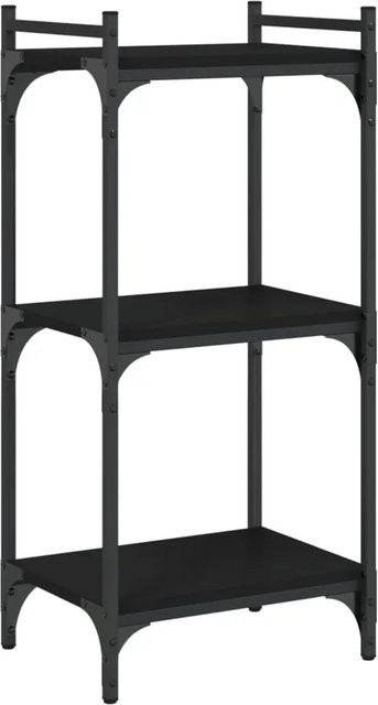 vidaXL Bücherregal mit 3 Böden in Schwarz im Industrial Design, B/T/H: 40 x 30 x 86 cm - Bild 1