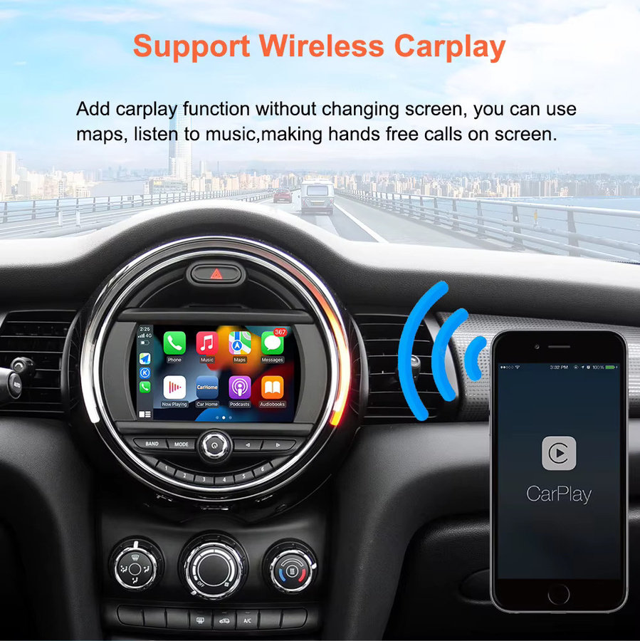 Bonroad Kabelloses CarPlay Modul für BMW und Mini Cooper mit Android Auto und Mirror Link in Schwarz - Bild 6