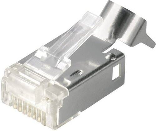 Metz Connect RJ45 Steckverbinder CAT 6a Ethernet LAN Stecker, gerade, 8P8C, transparent - Bild 1