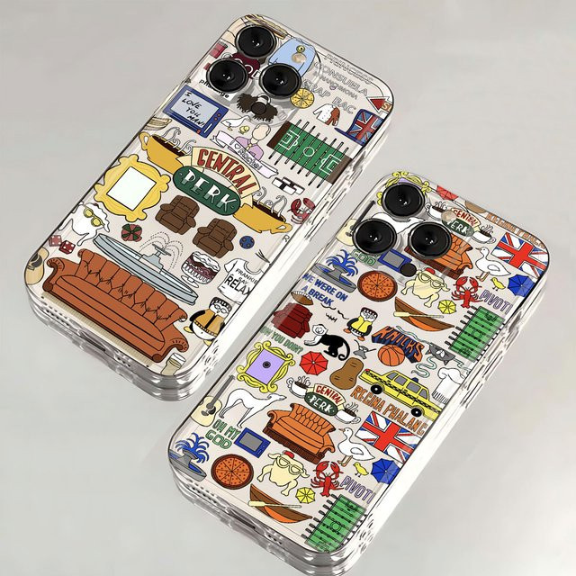 Transparente Handyhülle mit Funko Friends Motiv für iPhone 11 bis iPhone 17 Pro Max, weiche Rückabdeckung in Multicolour - Bild 1