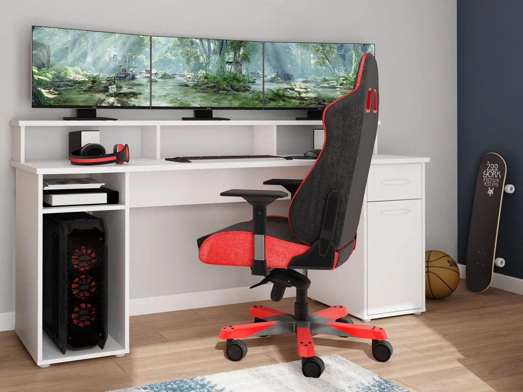 BYLIVING Schreibtisch Fantastic Modern in Weiß für Büro und Gaming-Ecke, B/T/H: 180 x 65 x 93 cm - Bild 2