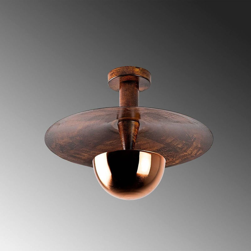 Opviq Deckenleuchte Kurt in Kupfer aus Metall mit 1 G9 Brennstelle, B/H/T: 38 x 31 x 38 cm - Bild 4