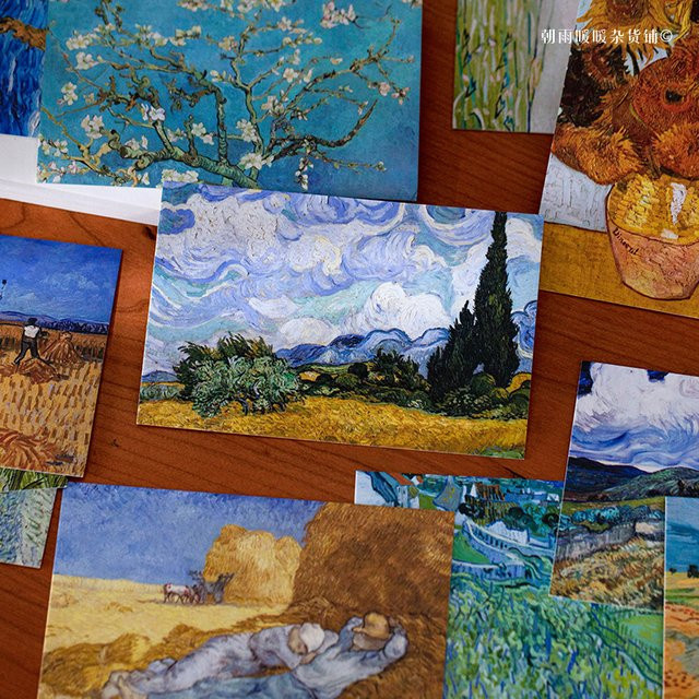 Chaoyu 30 Van Gogh Ölgemälde Postkarten in Multicolour, Vintage Künstlerische Wanddekoration aus Papier - Bild 1