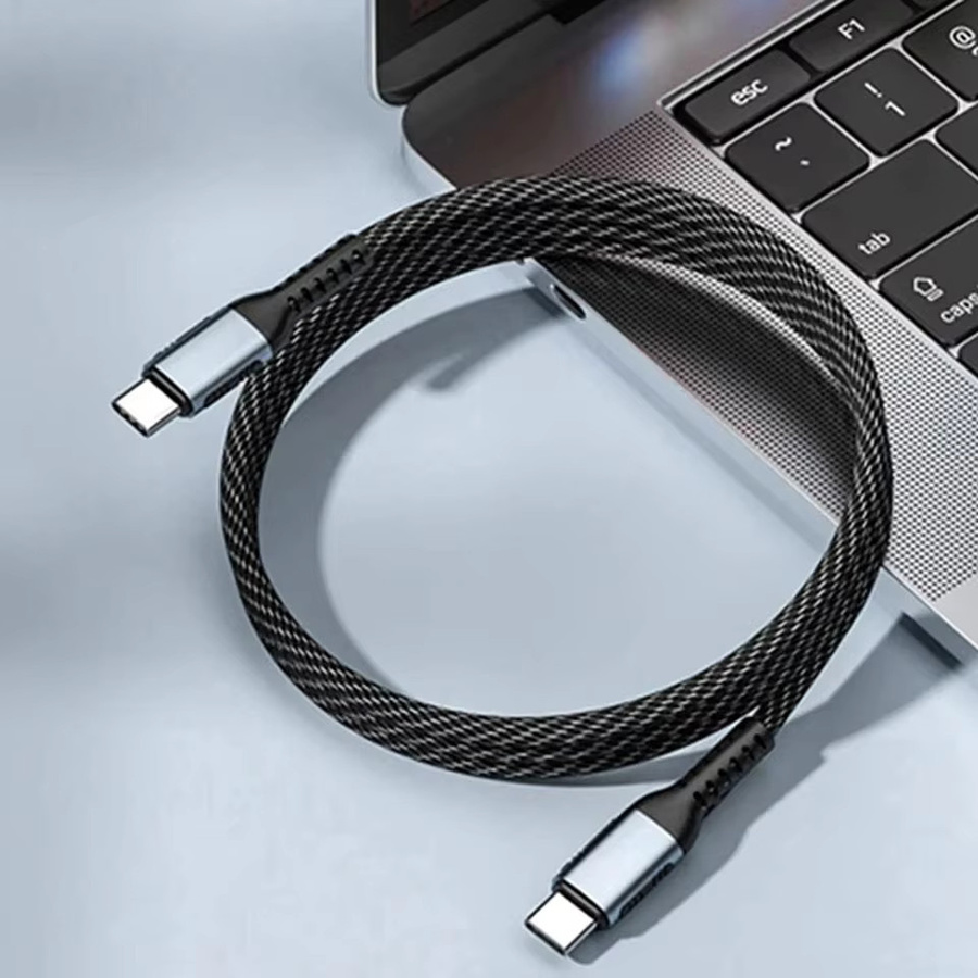 240 W PD Ultraschnellladekabel USB C auf C 5 A in Schwarz für MacBook, iPad, iPhone 15 und Samsung Galaxy Geräte mit Datensynchronisierung - Bild 6