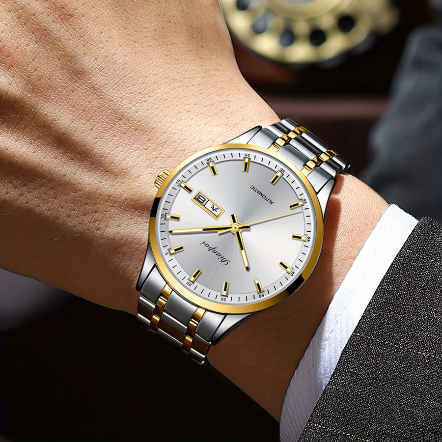Dianpai Armbanduhr, Automatik, Edelstahl, Weiß, Herren - Bild 2