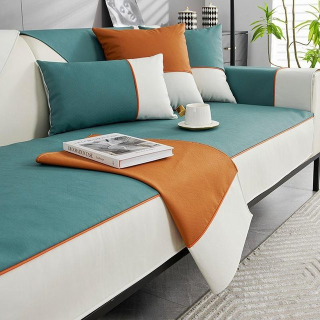 Super Six Wasserdichter und rutschfester Sofabezug in Weiß, Anti-Katzenkratzer Universal-Sofaüberzug aus Polyester, Breite: 70 cm, Höhe: 70 cm - Bild 1
