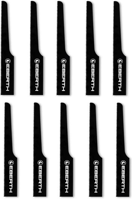Eberth Stichsägeblatt T18 Set aus Edelstahl in Schwarz für Stahl, Aluminium und Kunststoff, 10 Stück, Gesamtlänge: 95 mm - Bild 1