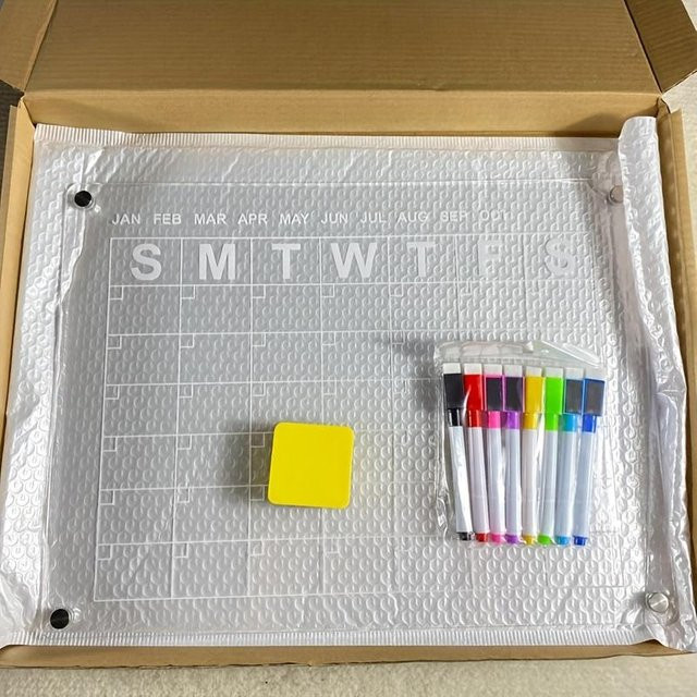 SZ-Damai Acryl-Kalendertafel als Magnet-Whiteboard für den Kühlschrank, Farbe: Weiß, Breite: 30,0 cm, Höhe: 40,0 cm - Bild 1