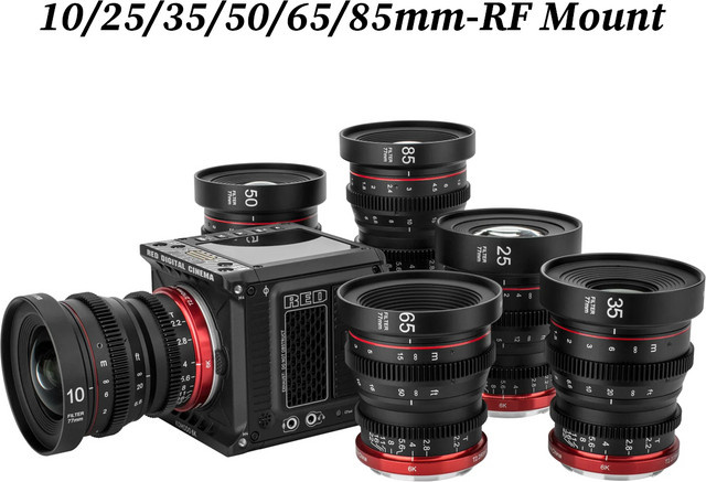 Meike MF Prime Cine-Objektiv mit T2.2 Blendenöffnung in Schwarz für Olympus Panasonic M43 Canon RF Fuji X und Sony E Kameras - Bild 1