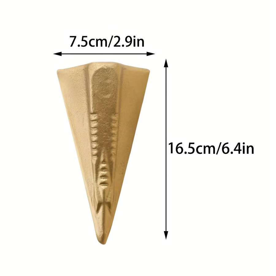 Konischer Diamant-Holzspalter in Gold als Bohrspaltwerkzeug für Kaminzubehör - Bild 2