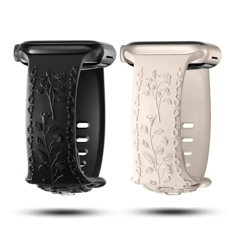 JBAILI Uhrenarmband Silikon, Schwarz, Damen - Bild 5