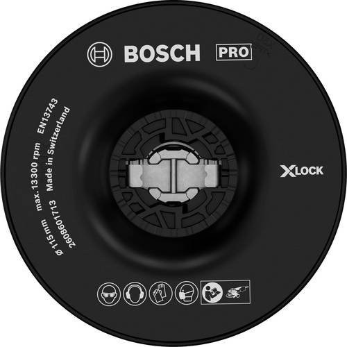 Bosch X-LOCK Stützteller hart in Schwarz mit Durchmesser: 115 mm - Bild 1