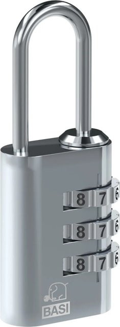BASI Kofferschloss KS 611 in Silber mit einstellbarer Zahlenkombination und Aluminiumgehäuse - Bild 1