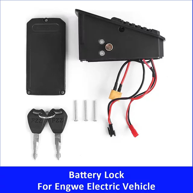 Engwe E-Bike Batterie Anschlussplatte mit seitlicher Entladung für DCH-009 ALX009 in Schwarz - Bild 1