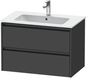 Duravit Waschtischunterschrank Ketho.2 in Grau Matt mit 2 Schubladen, wandhängend, B: 81 cm, T: 48 cm, H: 55 cm - Bild 1