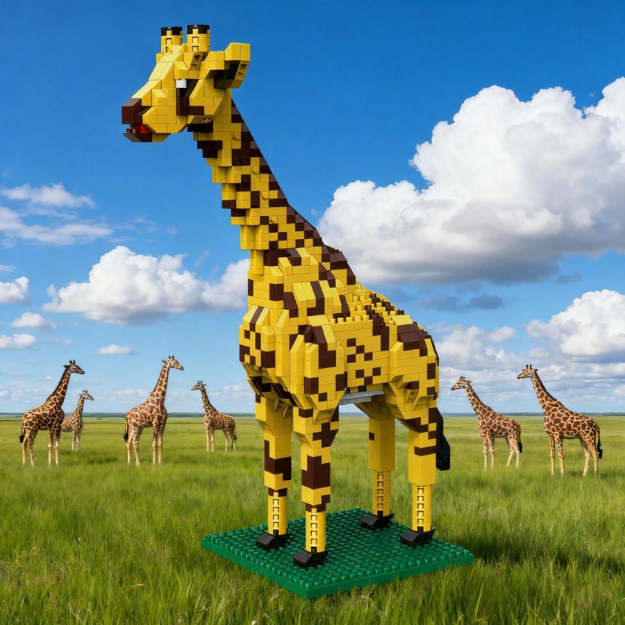 Linyi toy Afrikanische Safari Tier Set mit Löwe Tiger Giraffe Gepard - Bild 1
