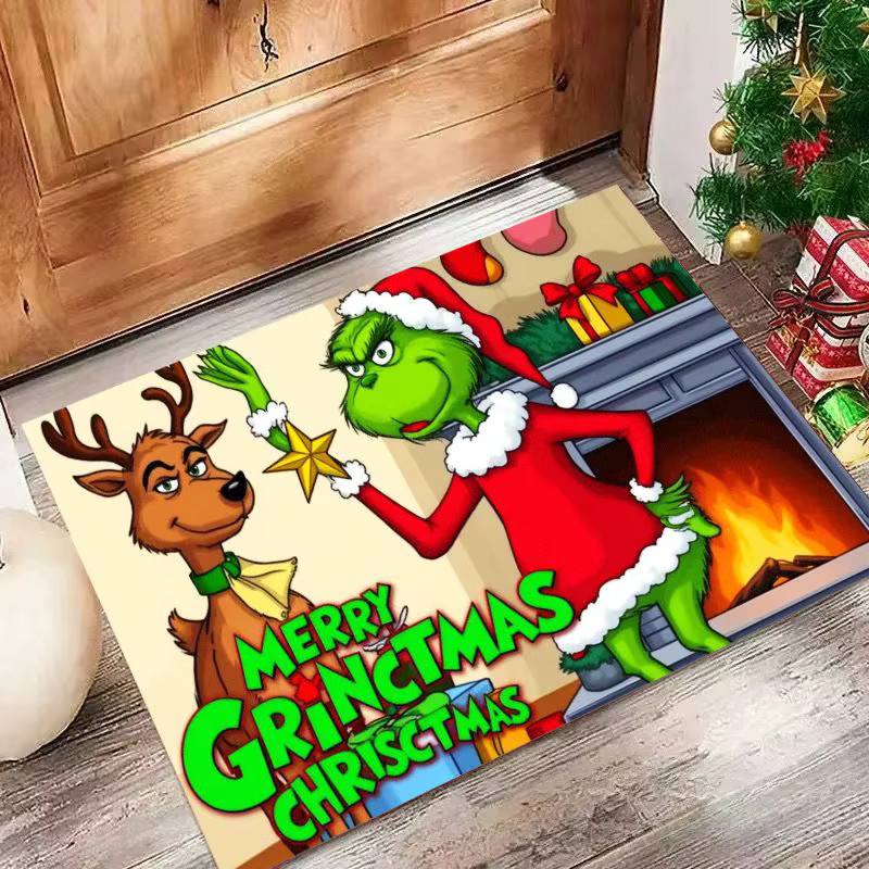VIKAMA Weihnachtsmatte wetterfest, dekorative Outdoor-Willkommensmatte für Außenbereich und Innenräume, Mehrfarbig, B/T: 60 x 40 cm - Bild 3