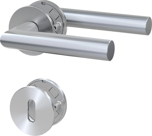 BASI Rosetten-Garnitur ZB 3220 mit 3 mm Magnet-Flachrosetten aus Edelstahl in Silber mit Buntbart Lochung - Bild 1