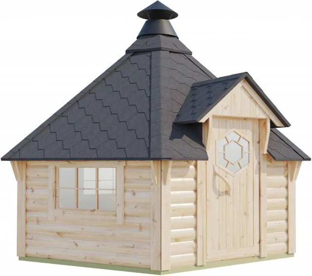 Finn Art Grillkota Blockhaus in Braun mit Grillanlage für bis zu 15 Personen, 9 qm - Bild 1