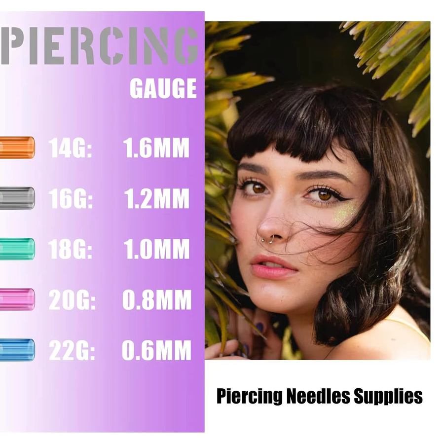 Usiriy Piercing-Nadeln, sterile Einweg-Körper-Piercing-Nadeln, verschiedene Größen - Bild 2